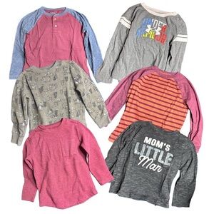Kids Long Sleeve Shirt Set - Assorted Colors